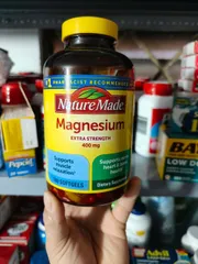 Viên uống bổ sung Magiê Nature Made Magnesium Extra Strength 400mg 180 viên