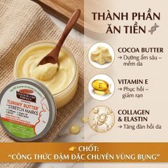 Kem ngừa rạn da bụng Palmer's Tummy Butter for Stretch Marks dưỡng ẩm sâu tăng đàn hồi 125g