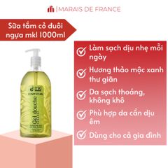 Sữa Tắm MKL Green Nature Verveine Bio De Provence 1000ml - Gel Douche Cỏ Roi Ngựa Hương Thảo Mộc