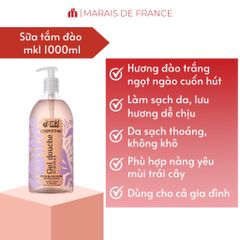 MKL Gel Douche Surgras Sữa Tắm Dưỡng Ẩm 1000ml Hương Đào Trắng Provence Thơm Mềm Dịu Nhẹ Chính Hãng 653869