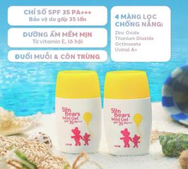 (Nhật) Kem Chống Nắng Trẻ Em Sun Bears Mild Gel OMI SPF35 PA+++