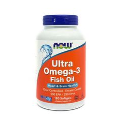 Dầu cá Ultra Omega-3 Fish Oil Now Foods USA 180 viên