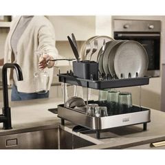 Kệ úp chén bát 2 tầng Joseph Joseph 851647 Excel Steel (Grey)