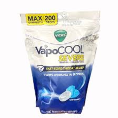 Kẹo ngậm giảm ho Vicks VapoCool Severe 200 viên của Mỹ 654192