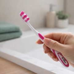 Bàn chải Dontodent Hoch-Tief Mittel 3 cái lông trung bình Đức
