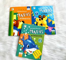 Preschool Math - Bộ 3 quyển Toán sing cho bé 2-6 tuổi in đen trắng