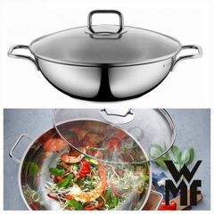 Chảo WMF Wok Party 28cm - Chất liệu Cromargan Cao Cấp, Chống Dính, Dùng Được Trên Tất Cả Các Loại Bếp, Hàng Nội Địa Đức
