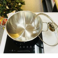 Chảo WMF Wok Party 28cm - Chất liệu Cromargan Cao Cấp, Chống Dính, Dùng Được Trên Tất Cả Các Loại Bếp, Hàng Nội Địa Đức