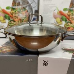 Chảo WMF Wok Party 28cm - Chất liệu Cromargan Cao Cấp, Chống Dính, Dùng Được Trên Tất Cả Các Loại Bếp, Hàng Nội Địa Đức