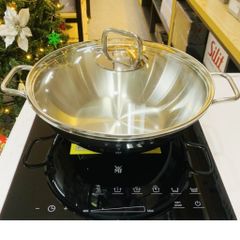 Chảo WMF Wok Party 28cm - Chất liệu Cromargan Cao Cấp, Chống Dính, Dùng Được Trên Tất Cả Các Loại Bếp, Hàng Nội Địa Đức