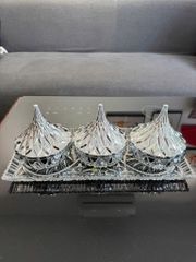 Set 3 thố mứt cao cấp Irris Hershey Kiss phủ bạc