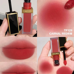 (Cao cấp) Son Kem Tom Ford TF Liquid Matte Luxe 129 Carnal Red Màu Đỏ Tươi Cuốn Hút Chính hãng