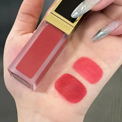 (Cao cấp) Son Kem Tom Ford TF Liquid Matte Luxe 129 Carnal Red Màu Đỏ Tươi Cuốn Hút Chính hãng