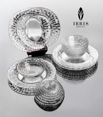 Set 12 món thuỷ tinh pha lê màu cao cấp IRRIS DE