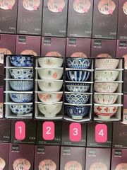 BỘ BÁT GỐM SỨ VẼ TAY 100% NAGOYA NHẬT BẢN CAO CẤP