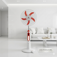 Quạt cây tích điện EASY POWER EP-8816 , Sạc điện thoại, đèn chiếu sáng , có remote