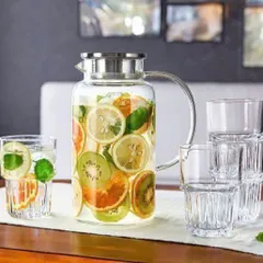  Bộ bình, ly thủy tinh cao cấp King Crystal (1 bình 1,9L + 4 ly 340ml)