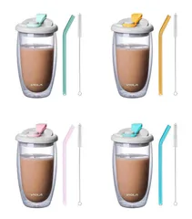 Set 4 Cốc Thủy Tinh 2 Lớp Cách Nhiệt Siêu Xịn VIOLA Bodium