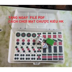mạt chược size lớn 40mm + thước 1 bộ (4 cây)