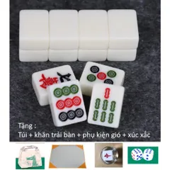 BỘ MẠT CHƯỢC  BẠCH NGỌC / XANH LÁ  size Trung - 30MM 144 QUÂN