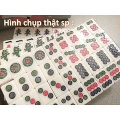 BỘ MẠT CHƯỢC  BẠCH NGỌC / XANH LÁ  size Trung - 30MM 144 QUÂN