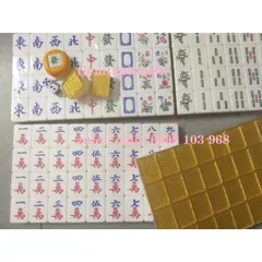 bộ mạt chược size lớn 40mm - ốp lưng kim tuyến