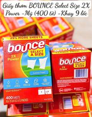 Giấy thơm quần áo Bounce 400 tờ mềm vải thơm lâu