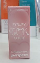 Má hồng kem Peripera Syrupy Tok 01 Light Peach tươi tắn