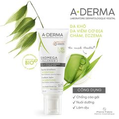 Kem Dưỡng Ẩm A-Derma Exomega Control 200ml - Giảm Ngứa, Chăm Sóc Da Khô & Viêm Da Cơ Địa, Không Chất Bảo Quản
