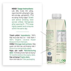 Hộp Mật Hoa Dừa Tươi Organic Sokfarm 330ml - Thức Uống Thanh Mát 100% Tự Nhiên, Giàu Khoáng Chất