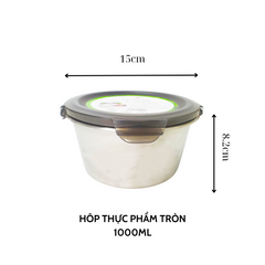 HỘP THỰC PHẨM TRÒN VÀ NẮP GÀI CÓ QUAI (TV1540)