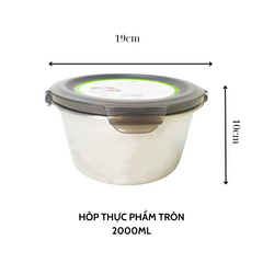 HỘP THỰC PHẨM TRÒN VÀ NẮP GÀI CÓ QUAI (TV1540)