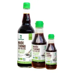 Nước Tương Mật Hoa Dừa Hữu Cơ Sokfarm Ít Muối - 60ml, 200ml, 500ml - Gia Vị Chay Không Đậu Nành, Hấp Dẫn Và Tự Nhiên