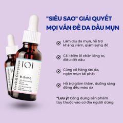 (Châu Âu) Tinh Chất Kiềm Dầu, Hỗ Trợ Kháng Viêm, Cải Thiện Mụn Geek & Gorgeous B-Bomb 10% Niacinamide