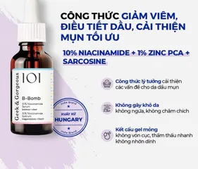 (Châu Âu) Bộ Đôi Tinh Chất Hỗ Trợ Giảm Mụn Mờ Thâm, Dưỡng Da Sáng Khỏe Geek & Gorgeous B-Bomb