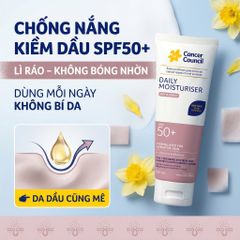 Kem Chống Nắng Kiềm Dầu Cancer Council Daily Moisturiser Matte Finish SPF50+ 150ml Lì Ráo
