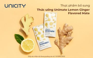 Bột Uống Unimate Chanh Gừng Unicity - Tăng Cường Năng Lượng, Tập Trung, Giảm Căng Thẳng và Hỗ Trợ Giảm Cân 656417