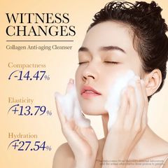 Sữa Rửa Mặt Collagen Anti-Aging Facial Cleanser Làm Trắng Da Dưỡng Ẩm Loại Bỏ Bụi Bẩn 100g