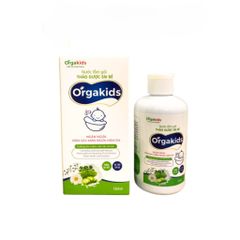 Nước tắm gội Thảoo dượcc em bé Orgakids Ngăn ngừa rôm sảy, mẩn ngứa, hăm da - Chai 150ml