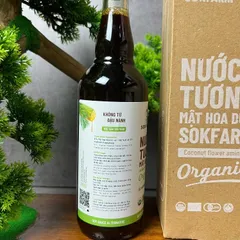 Nước tương mật hoa dừa organic Sokfarm 500ml - Dòng ít muối 656641