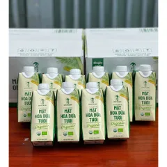 [Hoả tốc HCM] Combo 10 Hộp Mật hoa dừa tươi Organic Sokfarm 330ml