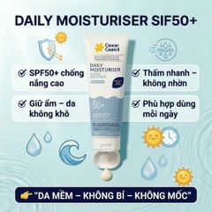Kem Chống Nắng Dưỡng Ẩm Cancer Council Daily Moisturiser SPF50+ 75ml Thấm Nhanh Không Nhờn 656744