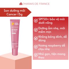 Son Dưỡng Môi Chống Nắng Cancer Council Lip Balm SPF50+ Raspberry 15g Chống UV Dưỡng Ẩm 656751