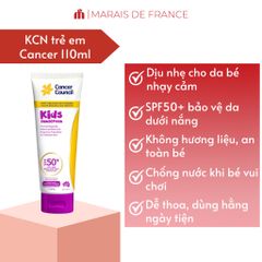 Kem Chống Nắng Cho Bé Cancer Council Kids SPF50+ 110ml Dịu Nhẹ Chống Nước Không Hương Liệu Cho Da Bé 656752