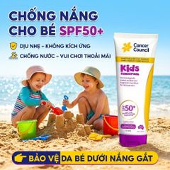 Kem Chống Nắng Cho Bé Cancer Council Kids SPF50+ 110ml Dịu Nhẹ Chống Nước Không Hương Liệu Cho Da Bé 656752