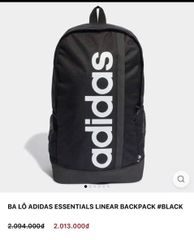 Balo Adidas mã HT4746 màu đen kích thước 46 x 26.5 x 14 cm dung tích 22.5L – đựng đồ tiện lợi