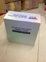 Phấn phủ Cellio Ex Collagen Twoway Cake 30g – che phủ tốt