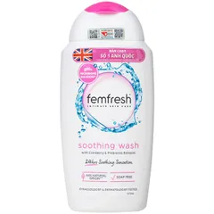 Femfresh Soothing Wash 250ml - Dung Dịch Vệ Sinh Phụ Nữ Kháng Khuẩn, Không Gây Dị Ứng, Hàng Nhập Khẩu Chính Ngạch từ Anh