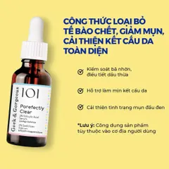 (Châu Âu) Tinh Chất 2% BHA Làm Sạch Lỗ Chân Lông, Cải Thiện Mụn, Giảm Dầu Geek & Gorgeous Porefectly Clear