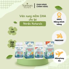 TPBVSK Viên nhai Nordic Naturals Children's DHA vị dâu 90 viên & 120 viên cho bé 3+ tuổi - Nội địa Mỹ